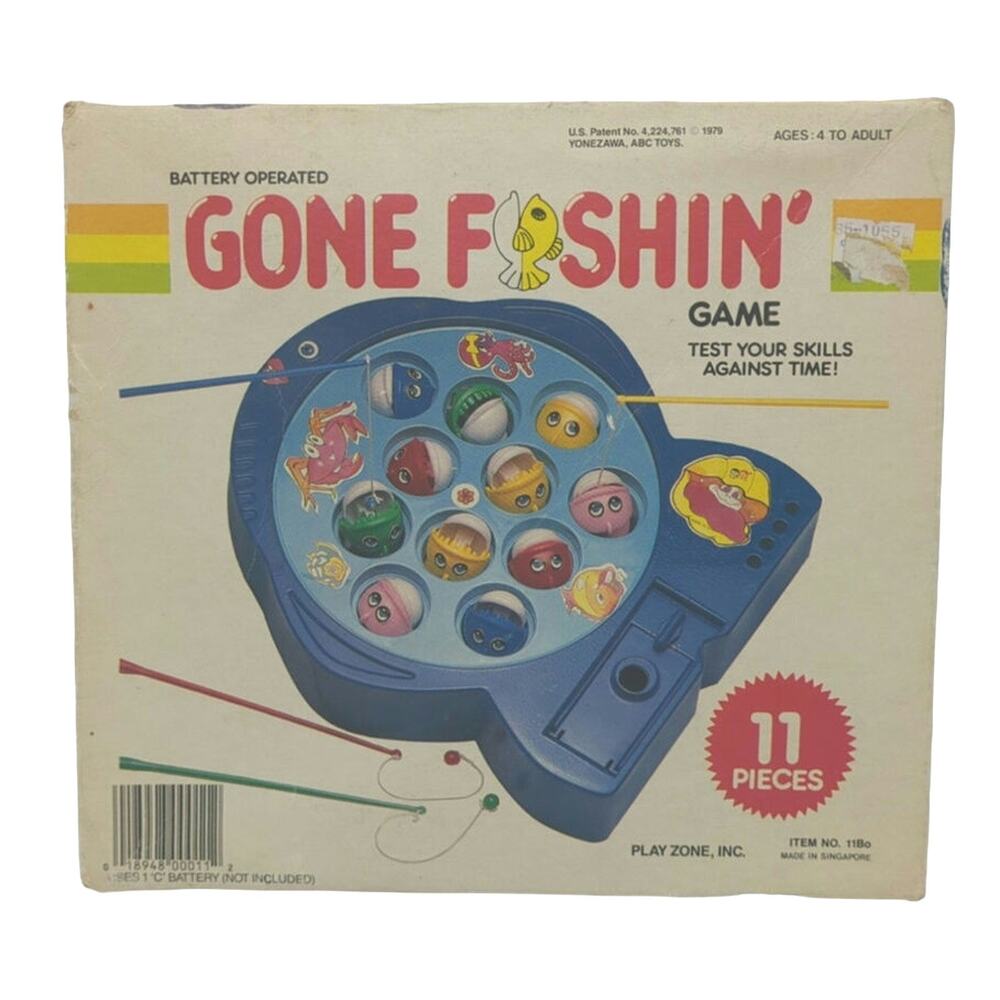 Vintage Gone Fishin' Game 1979 Incomplete No Poles Not Tested Play Zone Ages 4+